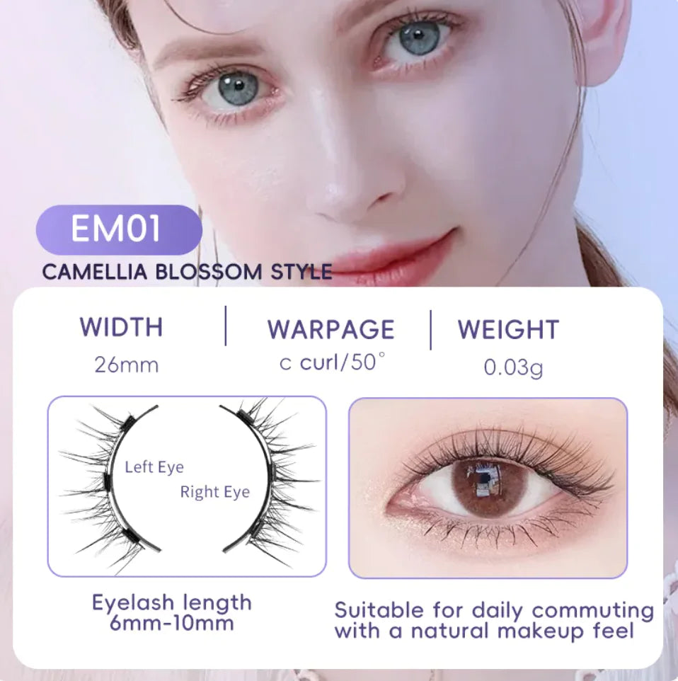 Faux Cils Magnétiques en Poils de Vison Super Doux