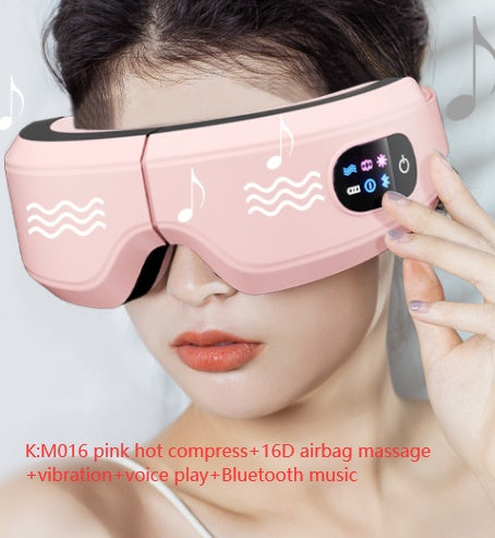 Masseur oculaire à pression d'air et vibrations, protection oculaire Bluetooth, massage oculaire relaxant, soulagement des migraines, amélioration du sommeil