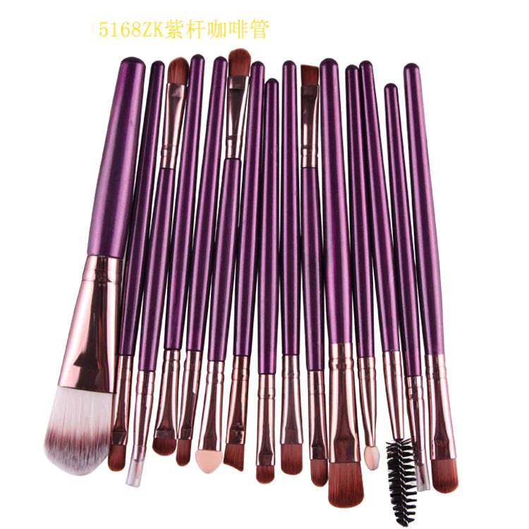 Ensemble de 15 Pinceaux de Maquillage