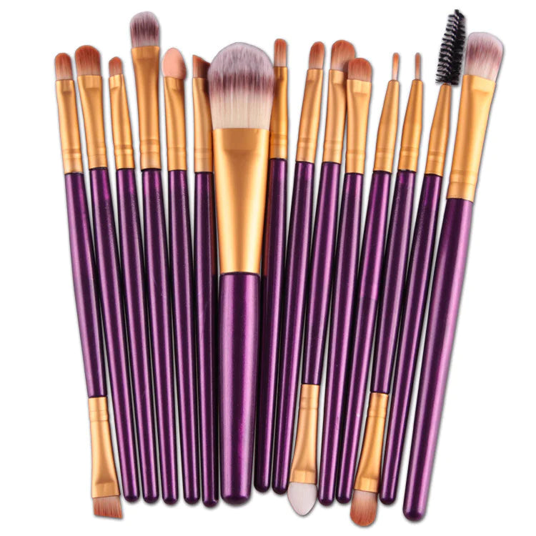 Ensemble de 15 Pinceaux de Maquillage