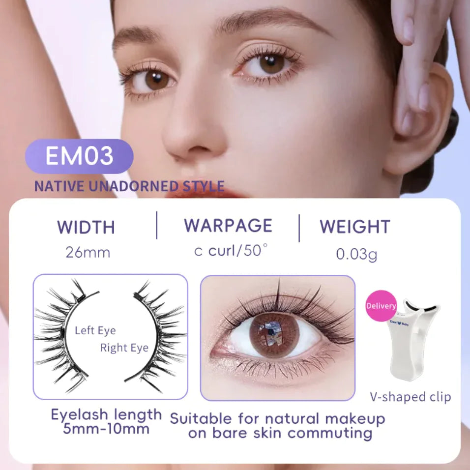 Faux Cils Magnétiques en Poils de Vison Super Doux