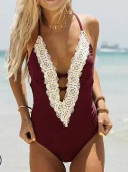 Maillot de Bain Une Pièce Élégant sans Bretelles