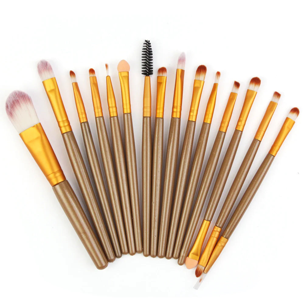 Ensemble de 15 Pinceaux de Maquillage