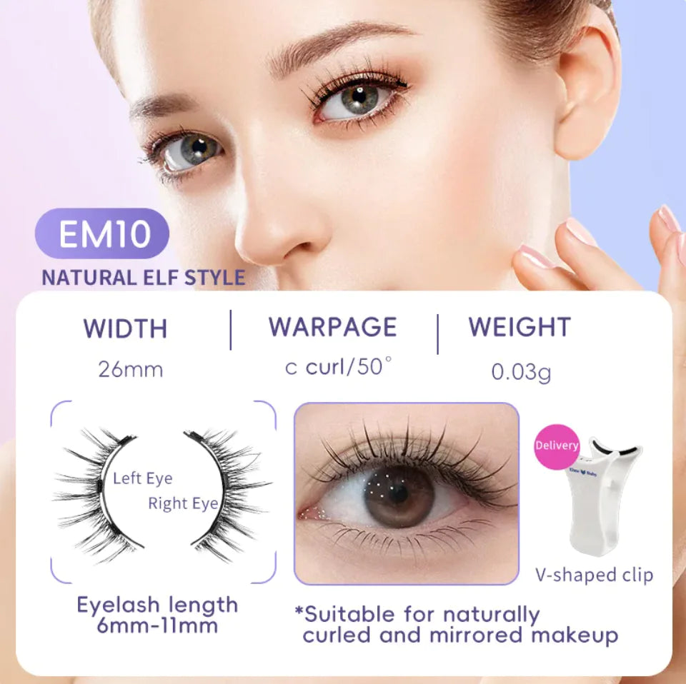 Faux Cils Magnétiques en Poils de Vison Super Doux