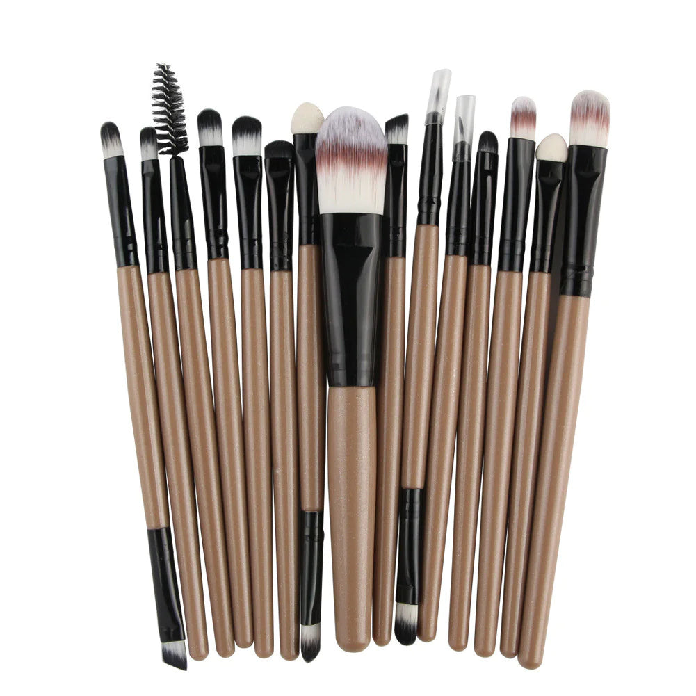 Ensemble de 15 Pinceaux de Maquillage