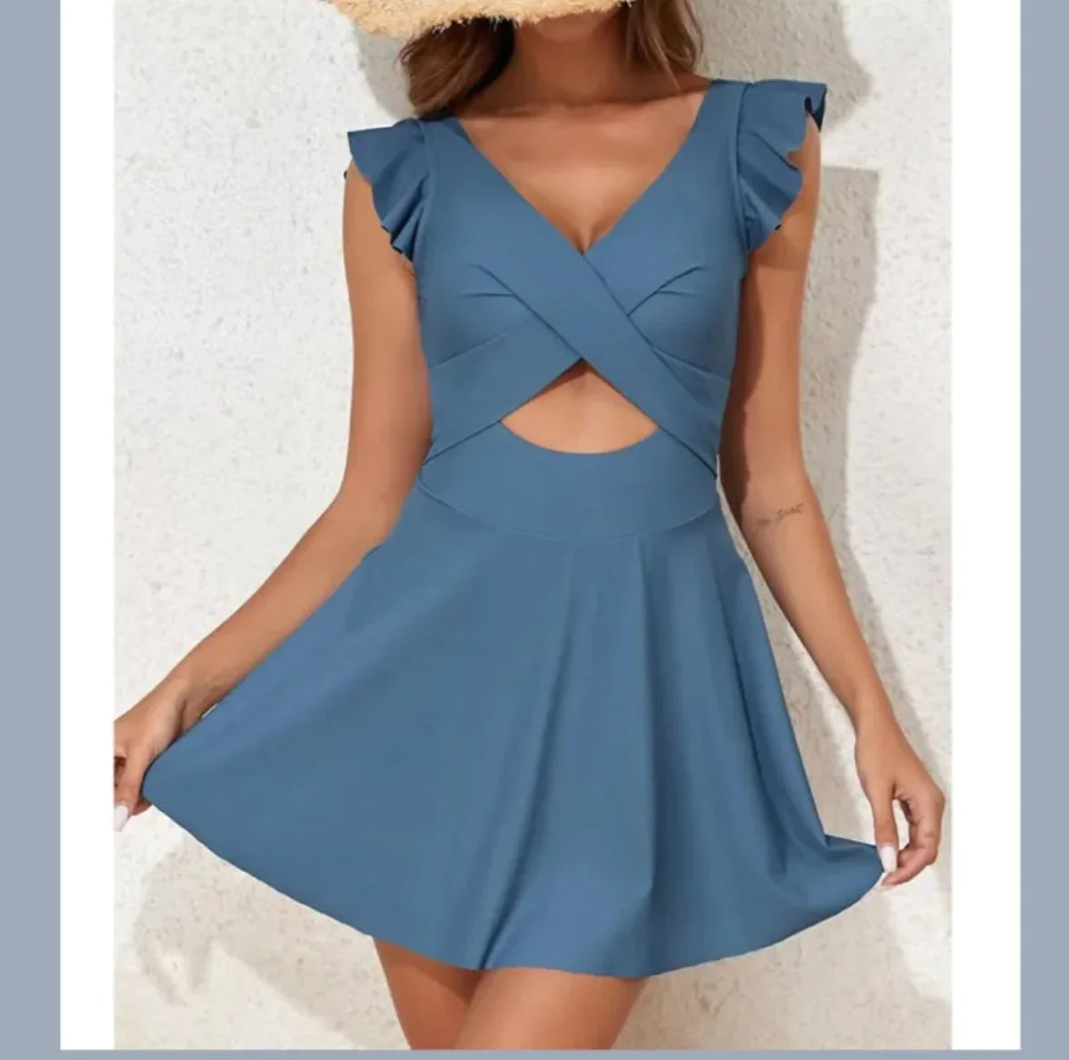 Maillot de Bain Une Pièce à Volants