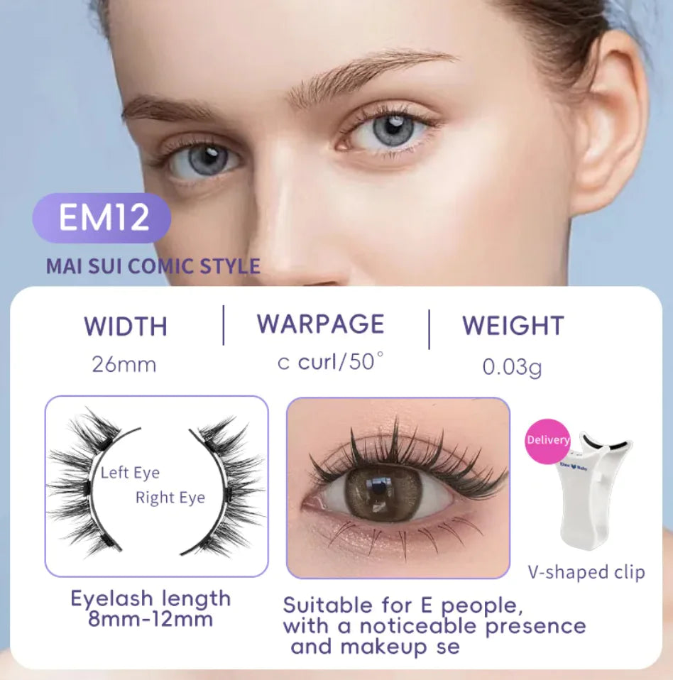 Faux Cils Magnétiques en Poils de Vison Super Doux
