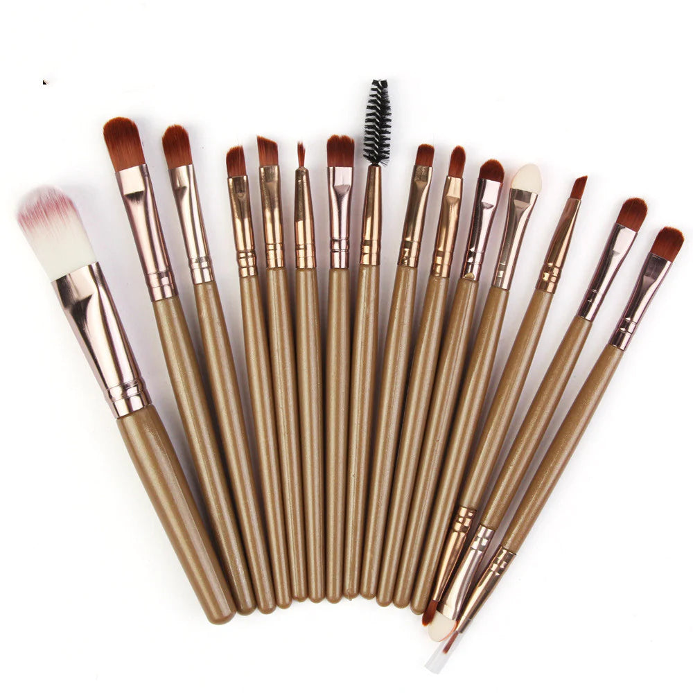 Ensemble de 15 Pinceaux de Maquillage