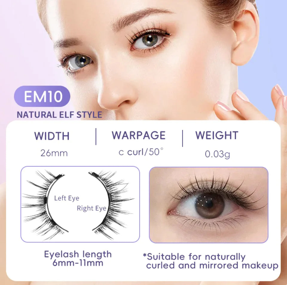 Faux Cils Magnétiques en Poils de Vison Super Doux
