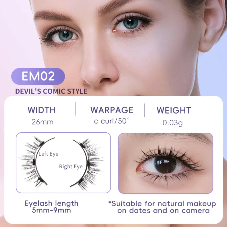 Faux Cils Magnétiques en Poils de Vison Super Doux