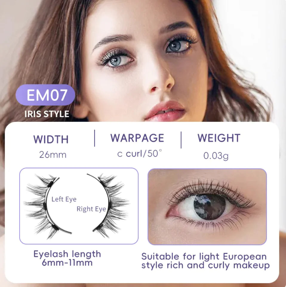 Faux Cils Magnétiques en Poils de Vison Super Doux