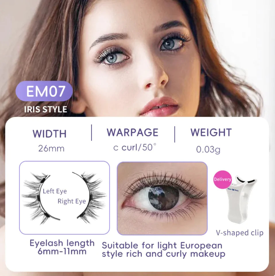Faux Cils Magnétiques en Poils de Vison Super Doux
