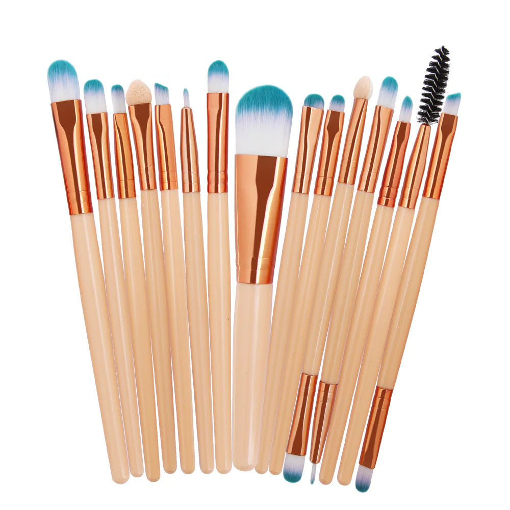 Ensemble de 15 Pinceaux de Maquillage