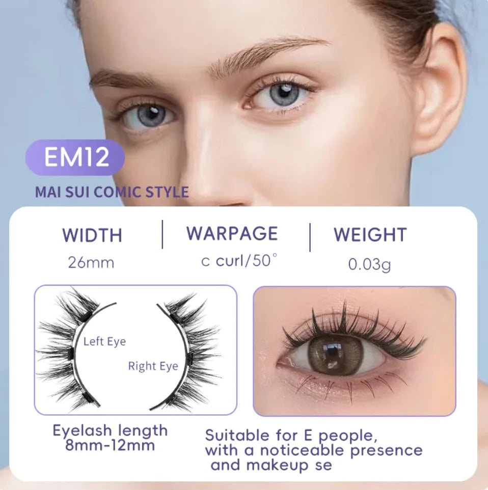 Faux Cils Magnétiques en Poils de Vison Super Doux