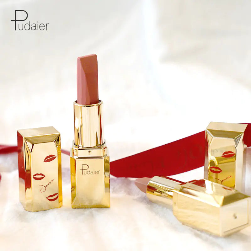 Rouge à Lèvres Mat Longue Durée Pudale - 26 Teintes, Waterproof
