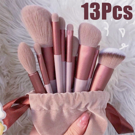 Ensemble de 13 pinceaux de maquillage, pinceaux anti-cernes, blush, poudre, fard à paupières, surligneur, fond de teint, outils de beauté cosmétiques