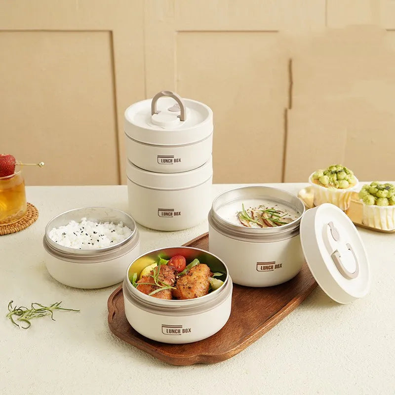 Boîte à déjeuner isolée portable avec couvercle