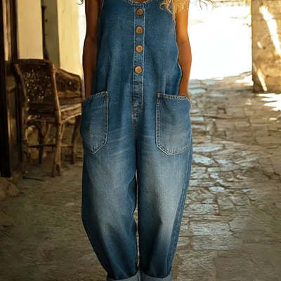 Pantalon de salope à boucle pour femmes Casual Retro Multi-Pocket