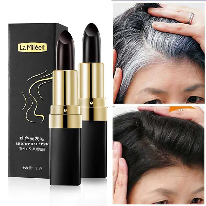 Bâton de Teinture Capillaire Lai Mei 3.8g pour une Couverture Rapide des Cheveux Gris