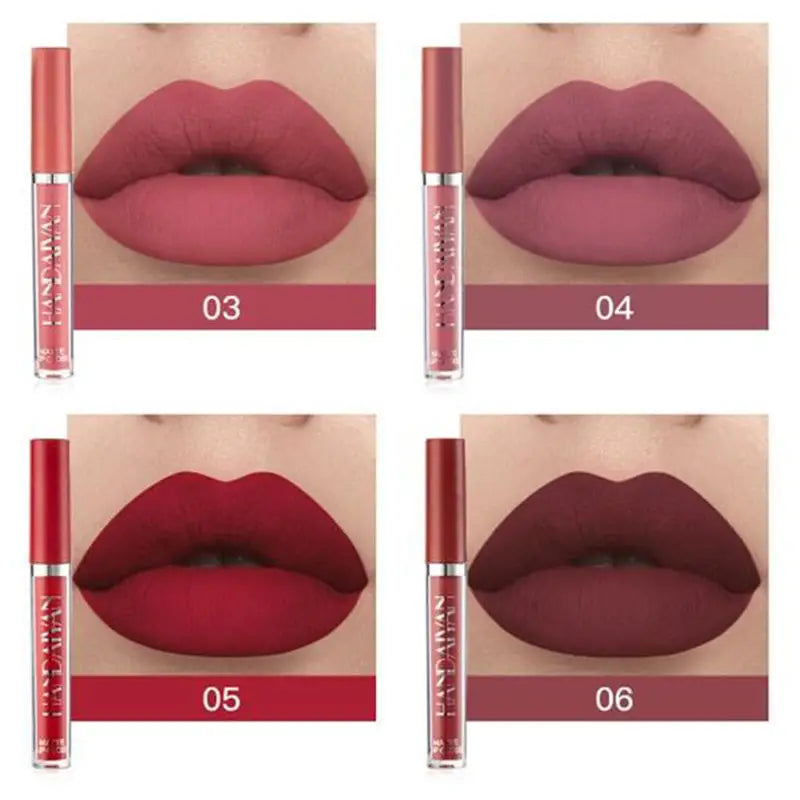 Collection de Rouge à Lèvres Étanche Tenue Tout le Jour - 6 Nuances