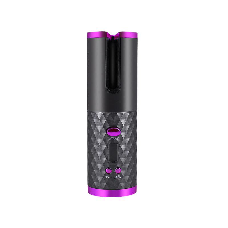 Fer à boucler automatique rechargeable pour femmes, portable, écran LCD, céramique, rotatif, pour boucles et ondulations