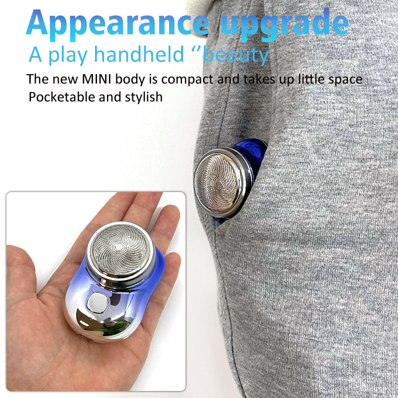 Rasoir Électrique Portable pour Hommes – Mini, Étanche IPX7, Usage Sec et Humide, Rechargeable USB