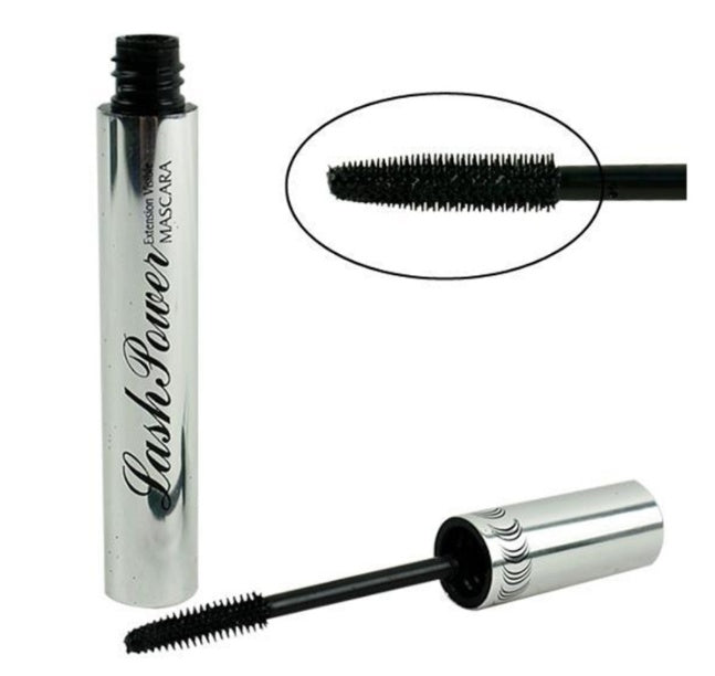 Extension de cils longs et recourbés, mascara en fibre noire, maquillage des yeux