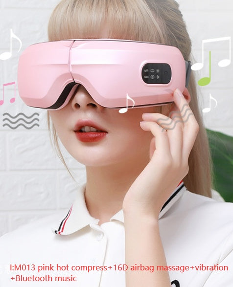 Masseur oculaire à pression d'air et vibrations, protection oculaire Bluetooth, massage oculaire relaxant, soulagement des migraines, amélioration du sommeil