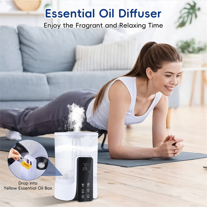 6L Humidificateur de grande capacité Intelligent Chronométré Spray UV Stérilisation Télécommande Intelligente