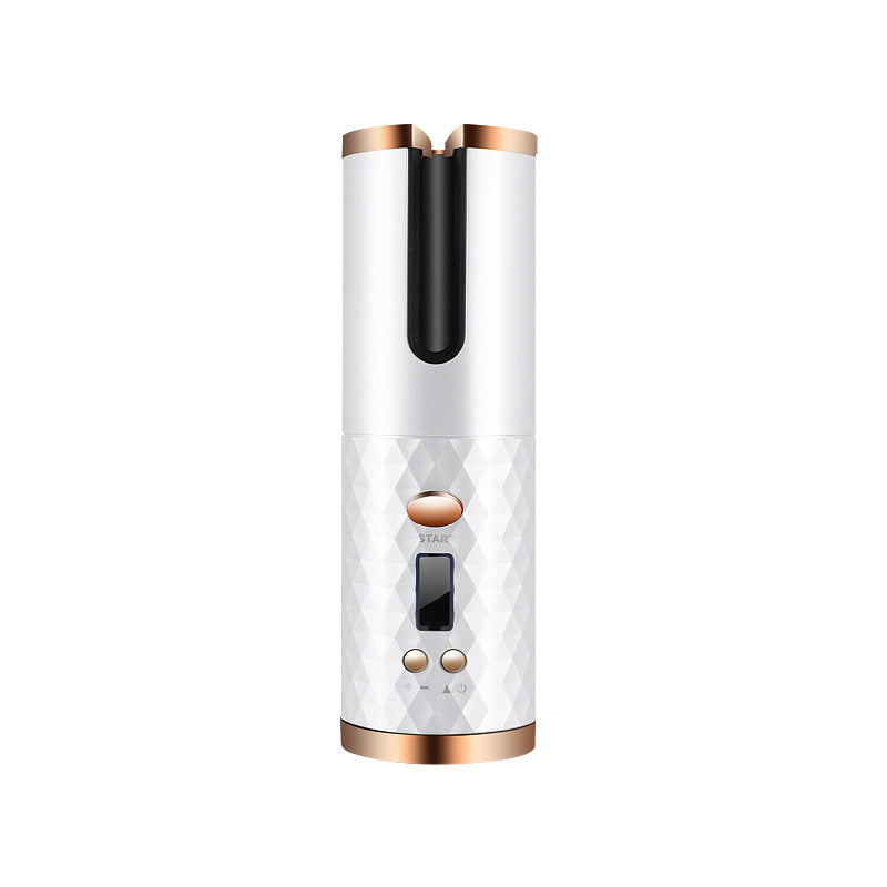 Fer à boucler automatique rechargeable pour femmes, portable, écran LCD, céramique, rotatif, pour boucles et ondulations
