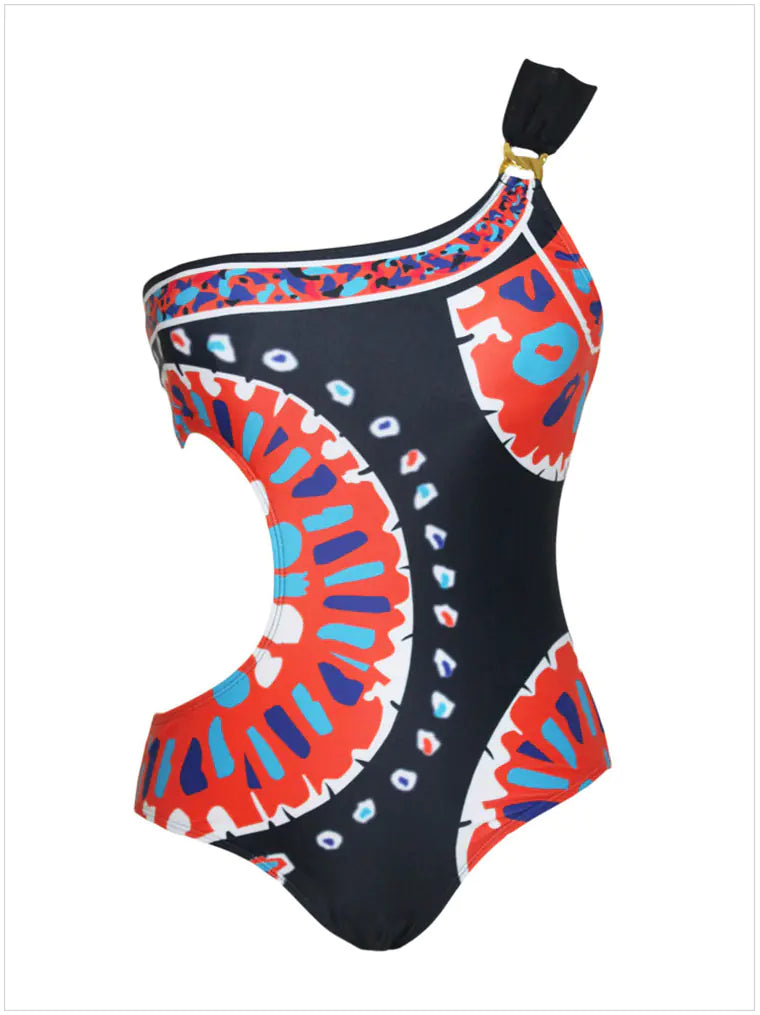 Maillot de Bain Triangle Imprimé Élégant