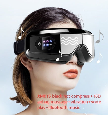 Masseur oculaire à pression d'air et vibrations, protection oculaire Bluetooth, massage oculaire relaxant, soulagement des migraines, amélioration du sommeil
