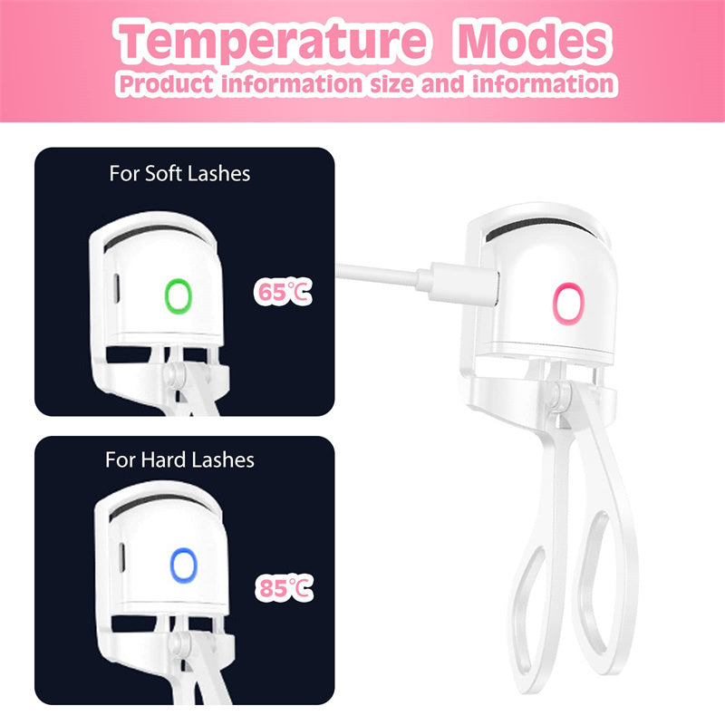 Recourbe-cils chauffant électrique, contrôle de la température, mini recourbe-cils électrique portable, charge