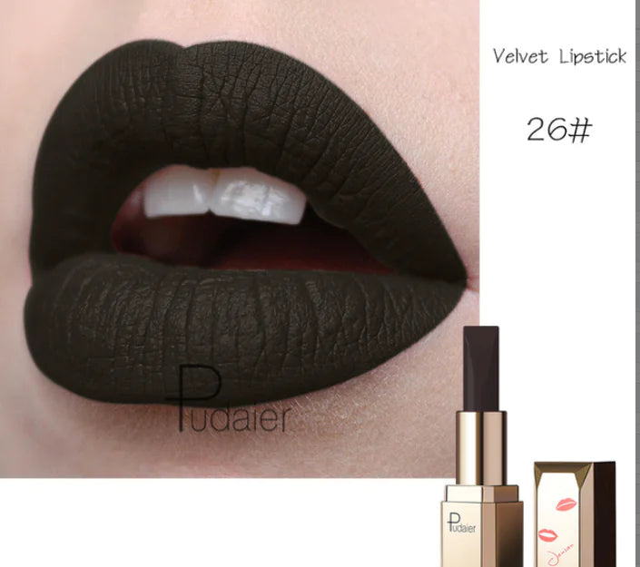 Rouge à Lèvres Mat Longue Durée Pudale - 26 Teintes, Waterproof