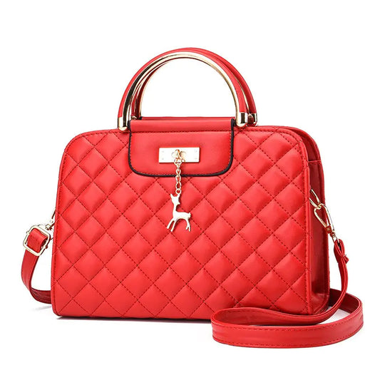 Sac à Bandoulière Matelassé en Cuir PU pour Femme à la Mode
