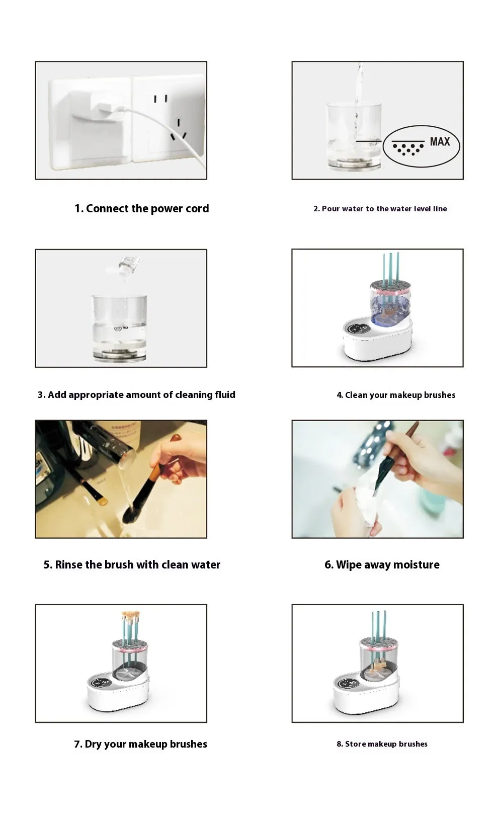 Nettoyeur et Sécheur Électrique de Pinceaux de Maquillage