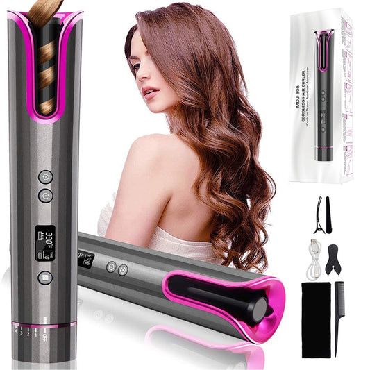 Fer à boucler automatique en céramique, sans fil, USB, pour cheveux ondulés, fer à friser à air