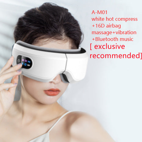 Masseur oculaire à pression d'air et vibrations, protection oculaire Bluetooth, massage oculaire relaxant, soulagement des migraines, amélioration du sommeil