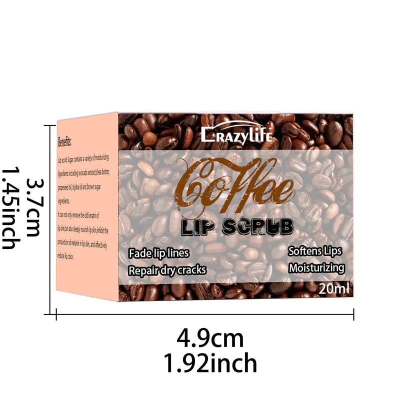 Gommage pour Lèvres au Café Crazylife pour Soin Hydratant