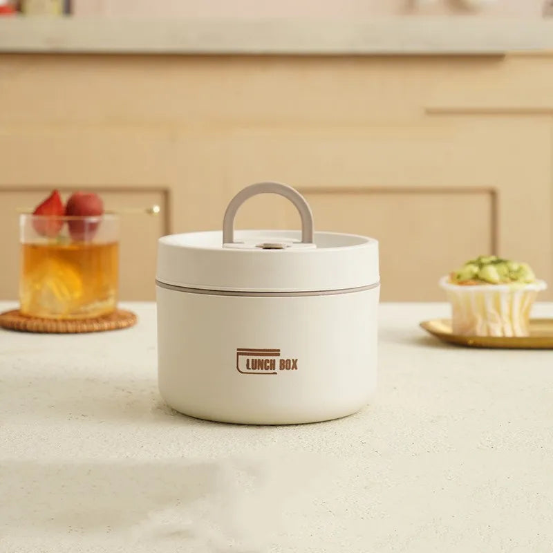 Boîte à déjeuner isolée portable avec couvercle