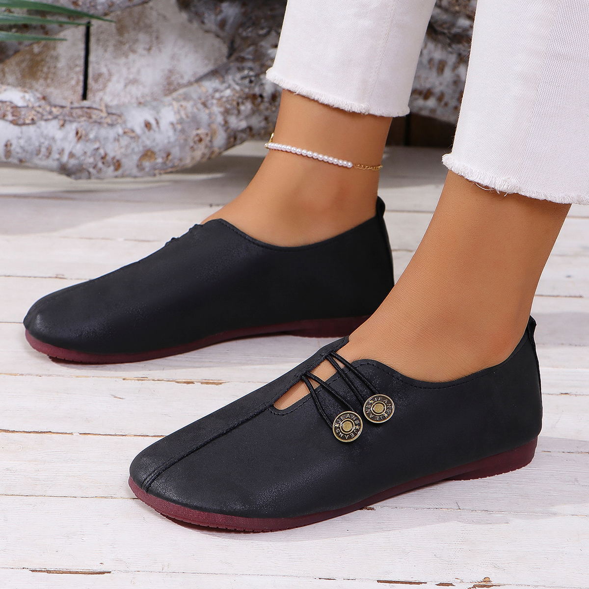 Sandales à enfiler à bout carré, été, mode, chaussures plates et souples pour femme.