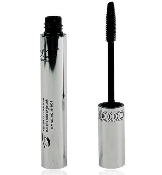 Extension de cils longs et recourbés, mascara en fibre noire, maquillage des yeux