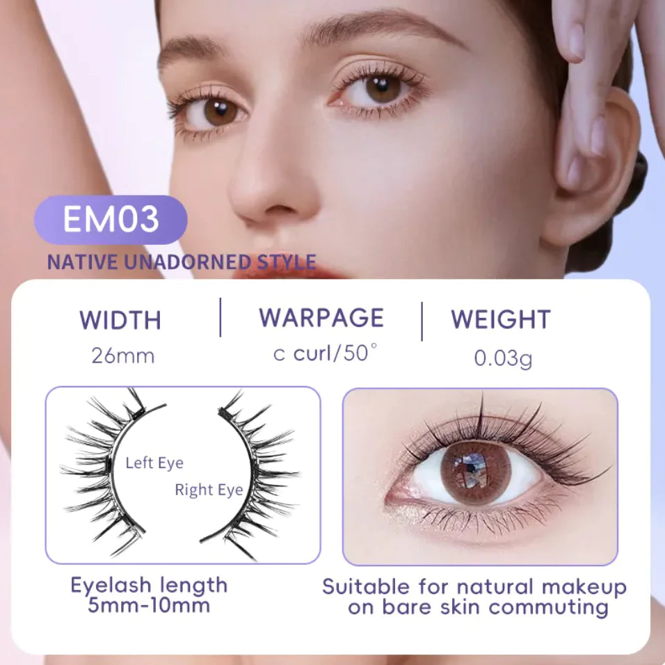 Faux Cils Magnétiques en Poils de Vison Super Doux