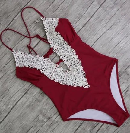 Maillot de Bain Une Pièce Élégant sans Bretelles
