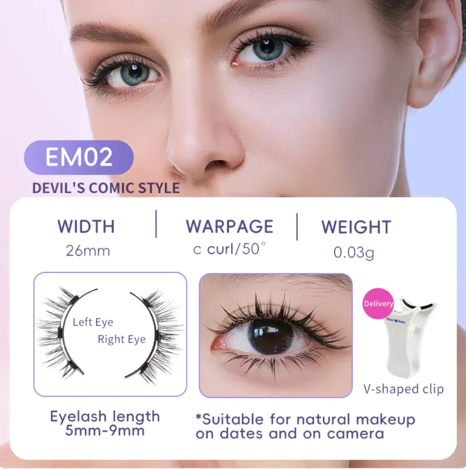 Faux Cils Magnétiques en Poils de Vison Super Doux