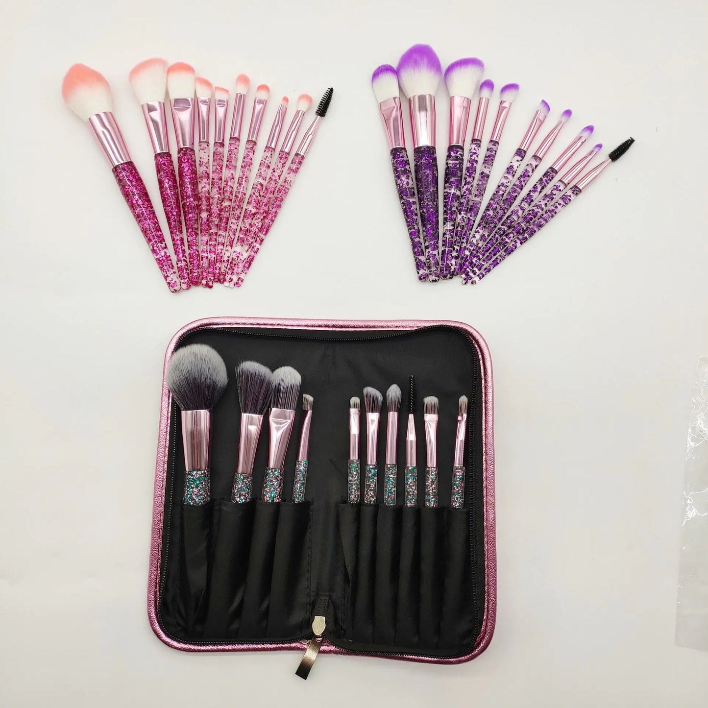 Ensemble de 10 Pinceaux de Maquillage pour Beauté et Estompage