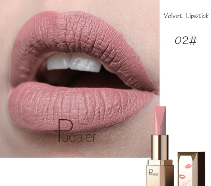 Rouge à Lèvres Mat Longue Durée Pudale - 26 Teintes, Waterproof
