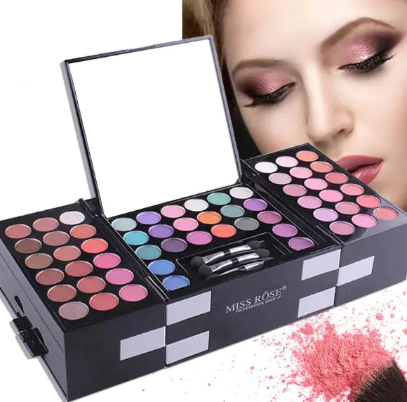 Kit de Maquillage MISS ROSE 144 Couleurs : Fards à Paupières, Blush, Sourcils