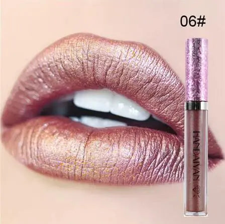 Rouge à Lèvres Liquide Pailleté - Scintillant et Longue Durée