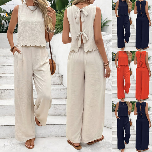 Top Pantalon Décontracté Set Pour L'usure Quotidienne Vêtements Pour Femmes
